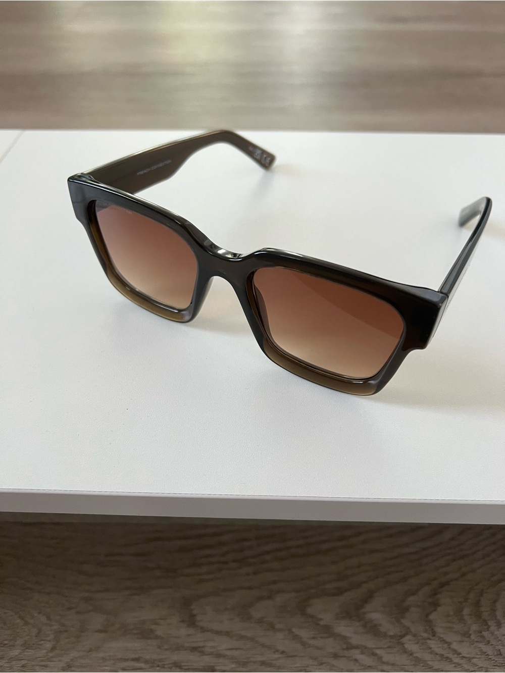 French Connection Brown Frame Sunglasses with Brown Gradient Lenses